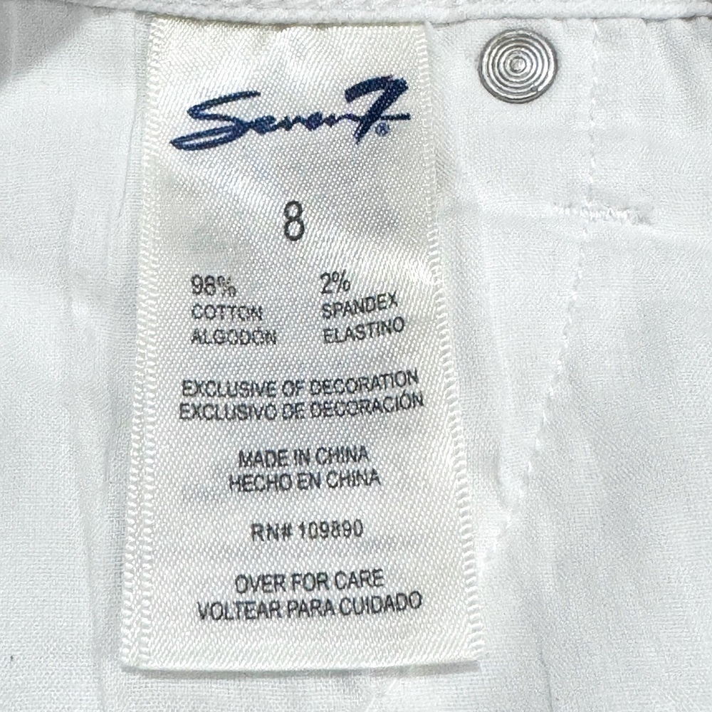 Seven 7 White High Rise Bermuda Shorts Size 8 - Picture 4 of 6